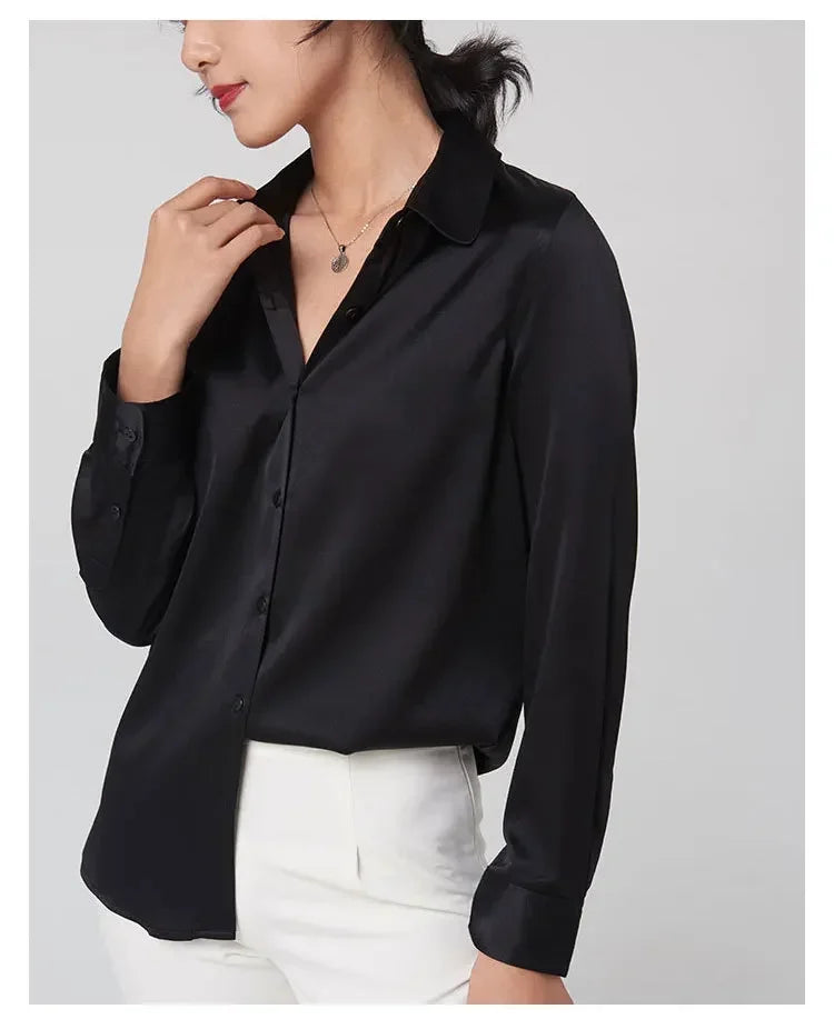 Long Sleeve Mulberry Silk Shirt